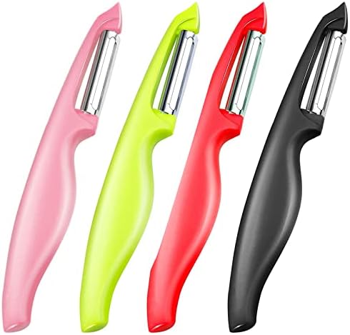 Cerolopy 4Pcs Potato Peelers Swivel Peeler Stainless Steel Vegetable Peeler Fruit Peelers Speed Peeler Apple Peeler for Kitchen Home School Office