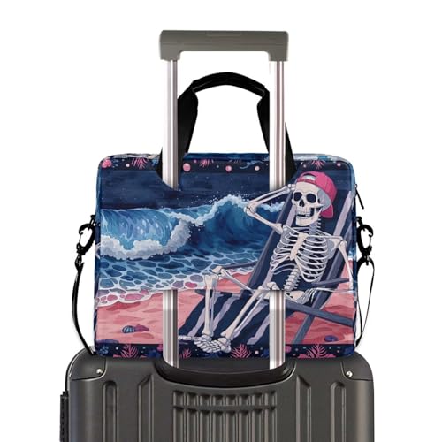 Maletín con estampado esqueleto para laptops 13-16 pulg miniatura 4