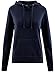 oodji Ultra Mujer Sudadera de Algodón con Capucha y Bolsillo, Azul, ES...