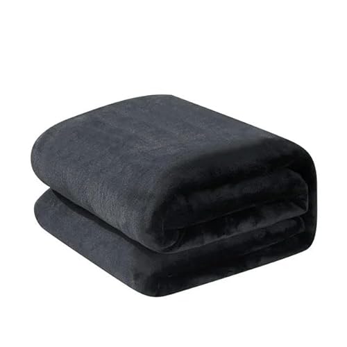 QIUMING Solid Color Blanket Velvet Bedspread Office/Car Nap Shawl Skin-friendly Plaid Home Bedspread Winter Bed Linen