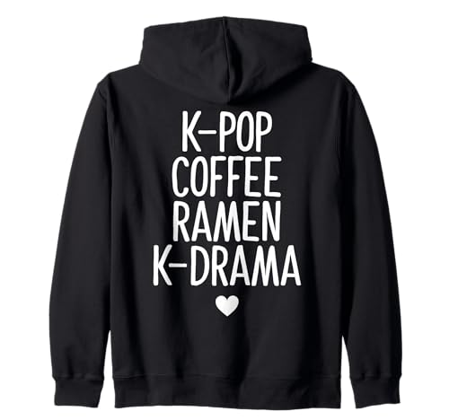 K-Pop Coffee Ramen K-Drama KPop Zip Hoodie