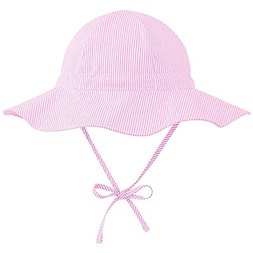 Baby Sun Hat Toddler Baby Girl Hats UPF 50+ Summer Kids Beach Wide Brim Bucket Caps2