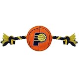 Pets First NBA Indiana Pacers Basketball Toy. - Tough Nylon Pet Toy with Tug Ropes & Inner Squeaker, One Size, PAC-3105