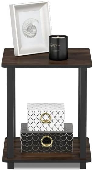 VARS DECOR Wooden Storage Table for Living Room Furniture, L-Shape, Wenge, Medium, Contemporary