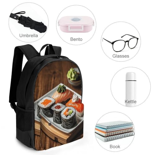 Mochila japonesa negra para sushi para mujer y hombre miniatura 4