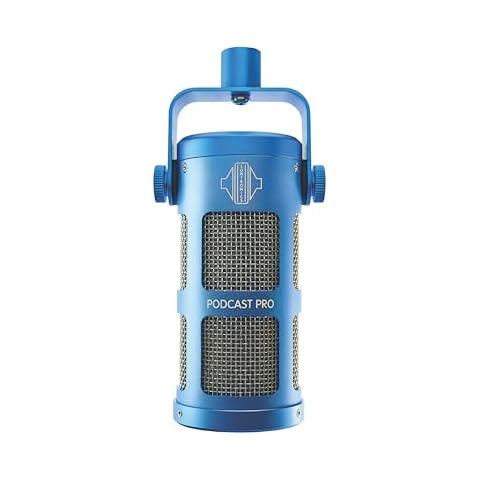 Sontronics Podcast Professional Dynamic Mic for Podcast, Broadcast, Streaming, Gaming & VC - XLR Connection, No Phantom Power Required - Lifetime Microphone Warranty - Designed & Built in UK (Blue) Cover