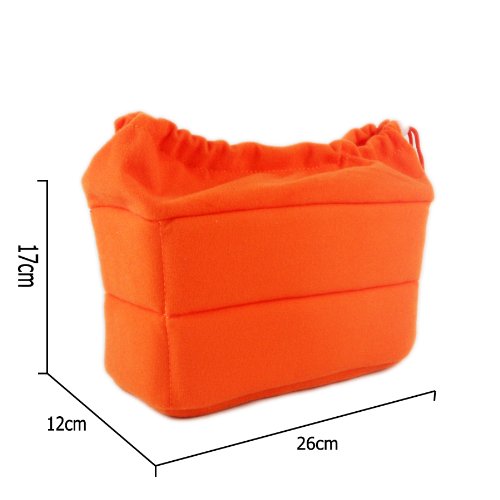 Coolgiftidea Dslr Camera Organizer Bag With Removable Partition Pads-Orange #TOP1