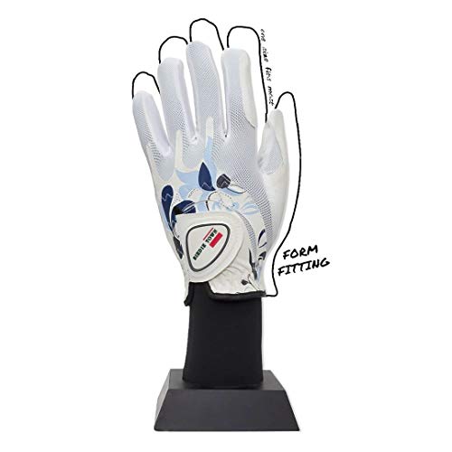Birdie Town Jupiter Women’s Golf Glove - Breathable Synthetic Leather - One Size Fits Most (Blue, Worn On Left Hand (Right Handed Golfer)) #TOP6