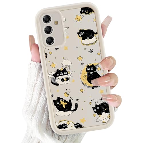 Coque Samsung S25 chat étoilé en TPU fin antichoc pour filles et femmes