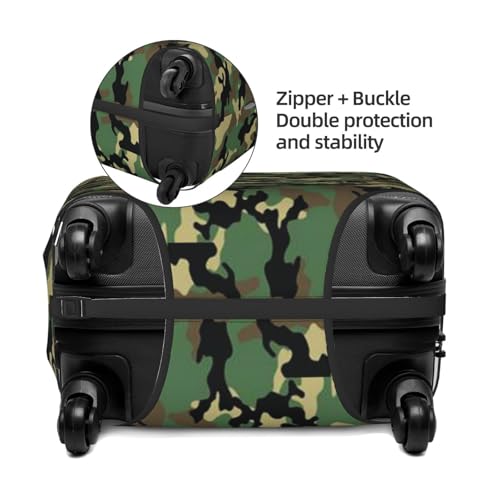 Camo Print Suitcase Cover Luggage Protector Washable Elastic Fashionable Travel Gear Cover4