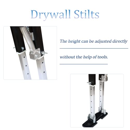 Findmall 18-30 Inch Drywall Stilts Grade Adjustable Auminum Tool Stilt For Painting Or Cleaning - Black #TOP3