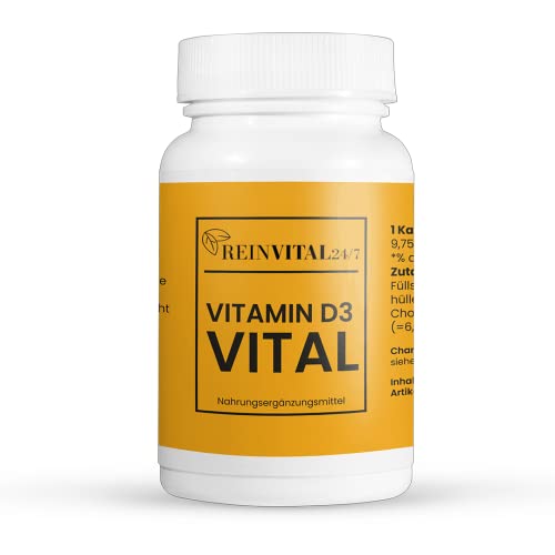 Vitamin D3 Vital, 60 Kapseln, Zellschutz mit dem Sonnenscheinhormon stärkt Konchen und verbessert das Wohlbefinden Cover