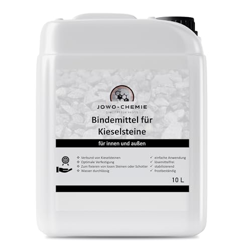 Aglutinante para grava (10 l) – Aglutinante para grava/grava de todo tipo, aglutinante de mantillo – Camino de jardín – Camino de piedra (10 l)