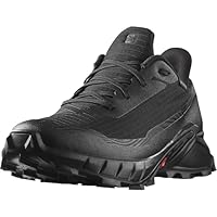 Salomon Alphacross 5 Gore-Tex Damen Wasserdichte Trailrunningschuhe, Starker Grip, Wasser- und Wetterschutz, Anhaltender Komfort, Black, 40