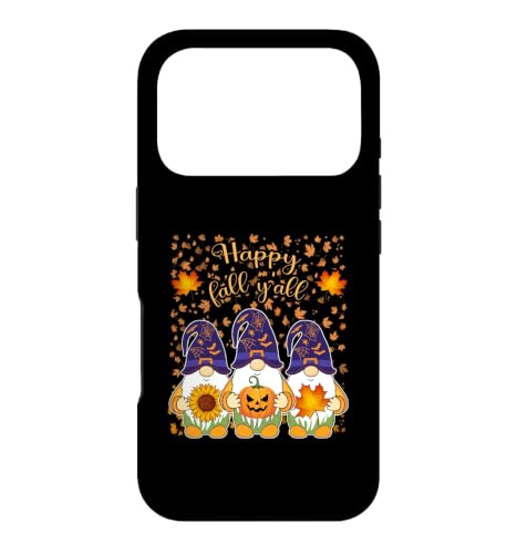 Happy Fall Y'all �H �H�̗t �n���E�B�� ���� �m�[�� �X�}�z�P�[�X iPhone 17 Pro �p