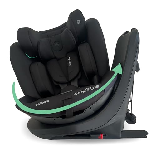 My Babiie MBCS300 Easy 360° Spin R129 Baby Car Seat – Top Tether, ISOFIX, Birth to 12yrs...