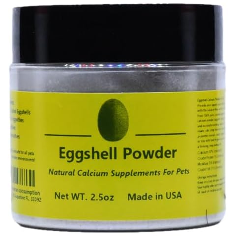 2.5oz Pure Eggshell Calcium Supplement for Pets - Natural Source of Calcium from Real Eggshell Suitable for Aquariums, Shrimp, Snail, Crustacean, Invertebrates, Dogs, Cats and Other Pets Cover
