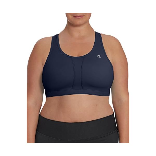 Champion Women's Plus-size Plus-size Vented Compression Sports Bra Bra, -imperial indigo, 4X LARGE