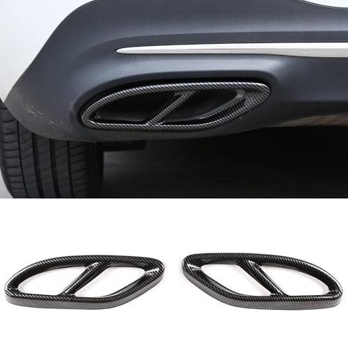 Embellecedor para Tubos de Escape Coche para A-Klasse, Silenciador de Escape Marco de Deflector de Escape de Acero Inoxidable,Carbon Fibre Pattern