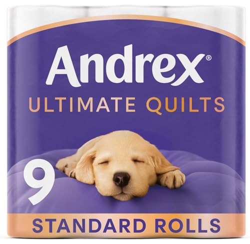 Andrex Supreme Quilts Toilet Tissue, Pack of 9