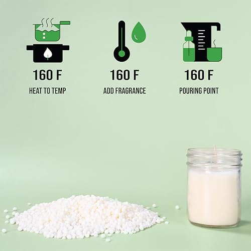 American Soy Organics Freedom Soy Wax Beads for Candle Making - Natural Candle Making Supplies - Paraffin-Free, Beeswax-Free Candle Wax for Container Candles, Tealights and Wax Melts, 10 lbs by American Soy Organics - Image 5