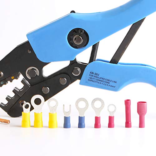 Airic 255Pcs Insulated Wire Connectors Kit - Butt, Ring, Spade, Quick Disconnect - Electrical Crimp Terminals Connectors Assortment Kit #TOP6