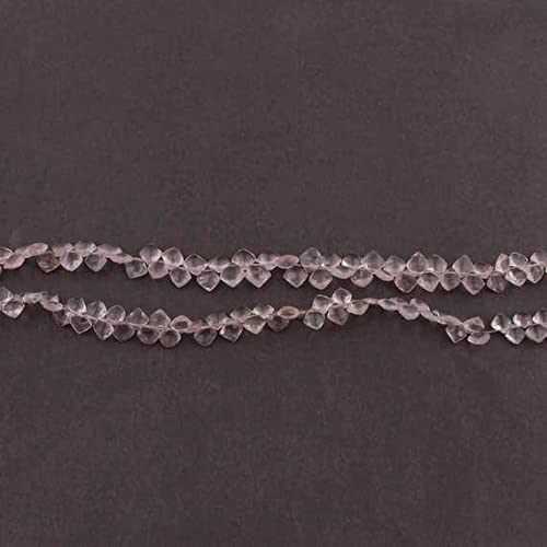 Quartz Rose Cushion briolettes pour créer vos colliers d'été et bijoux bohèmes chic