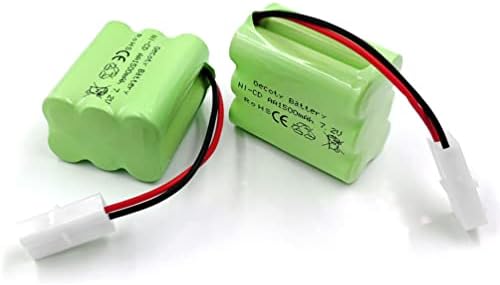 Gecoty 7.2V RC Battery, 2 Pack 1500mAh Ni-Cd Rechargeable AA Battery Packs with Tamiya Plug for RC Trucks, Electric Toys, Household Appliances, Power Tools