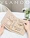 Vlando Travel Jewelry Organizer Case,Mom Gifts from Daughter,Jewelry Storage Book Ring Binder with Clear Zipper Velvet Jewelry Pouch Bag,Travel Essentials for Rings,Necklace,Earrings-Olive Green