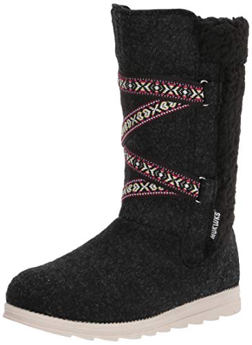 MUK LUKS womens Tally Boot-black Heather