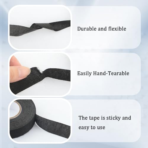 Image of 2Pack 50FT x 3 /4 inch Car Wire Harness Tapes,Multifunctional Car Tape Winding Dashboard & Computer Harnesses Cables,Universal Cloth Automotive Tape Car Accessories for Cars,Trucks