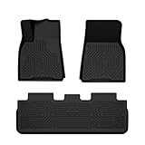 G-PLUS Model Y Floor Mats Fit Tesla Model Y 2020-2024 5-Seat (NOT FIT 7 Seat) Floor Liners,TPE All Weather Custom Fit Full Cover Protection Model Y Mats Accessories 1st & 2nd Row,Black 3PCS