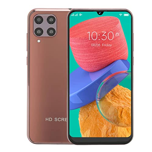 Android 11用M33ロック解除スマートフォン、6.53インチUHD IPSスクリーンフェイスロック解除携帯電話、4GB / 64GBメモリ、デュアルSIM 3G通話、8MP / 13MPデュアルカメラ、GPS、4000mAhバッテリー(ゴールド)