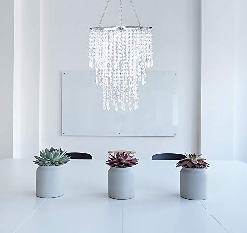 Sparkling Iridescent Beaded Chandeliers 8.6 Inches Diameter For Wedding Centerpiece Living Room Bedroom Event Party #TOP5