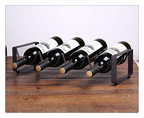 Soporte para botellas de vino de metal para 3 botellas miniatura 1