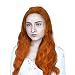 Sansa Wig Xcoser Hot TV Long Orange Curly Wave Layered Hairs for Women