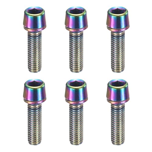 Image of sourcing map 6pcs Bike Disc Brake Caliper Bolts M5 x 18mm Hex Bicycle MTB Disc Brake Caliper Adapter Screws Bolts for Road Mountain Bike BMX, Colorful