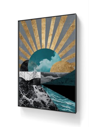 Tableau sur toile Lever de soleil doré pour réveiller l'éclat de votre décoration