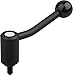 Kipp 06380-2A51X20 Steel/Plastic Knob Adjustable Tension Lever with 1/2-13" External Thread, Inch, Powder Coated, 20 Degree Handle, Size 2, 20 mm Screw Length