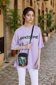 Mini Sacoche pour Femme Fille Ado Petit Sac Bandoulière en Nylon Sac Mini Sacoche pour Femme Fille Ado Petit Sac Bandoulière en Nylon Sac