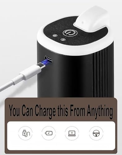 Image of GLUN Rechargable Water Dispenser, Portable Automatic Foldable Nozzle Water Dispenser Pump, Type-C Cable Pump for 5 to 20 Litre Bottle, Multicolor