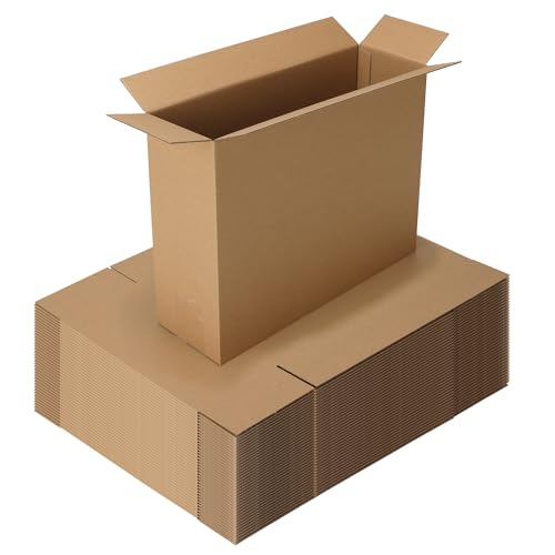 CRUGLA 40 Packs 12x9x4 Shipping Boxes for Small Business, Corrugated Cardboard Boxes Bulk for Shipping Packing Mailing