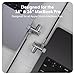HyperShield MacBook Pro Cable Laptop Lock — Tool-Free MacBook Security Lock w/ 6.5 Ft. Steel Cable, Full Port Access — for 14” & 16” Apple Silicon Devices — Ideal for Public Spaces