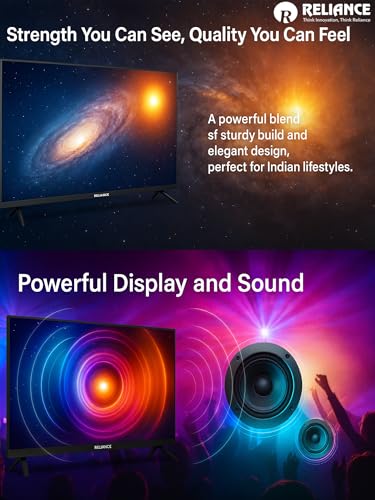 Image of Reliance 43 inch Full HD Smart Cloud LED TV | 250+ Live Channels, 10,000+ Free Movies, Mobile Remote | RW43GD4656FHD (Black)