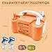 Electric Balloon Pump, Portable Electric Balloon Blower Machine Balloon Air Pump Dual Nozzle Balloon Inflator for Party Decorations(Orange)