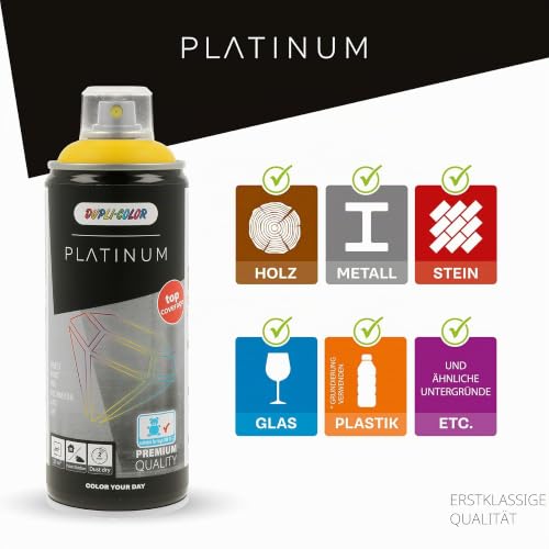 DUPLI-COLOR PLATINUM RAL 1023 verkehrsgelb seidenmatt 400 ml - Sprühfarbe – Ansicht 3