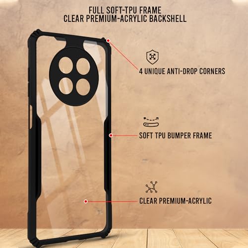 Image of Jkobi Back Cover Case for Realme C65 5G (Shockproof with Polycarbonate Clear Panel | Professional Black)