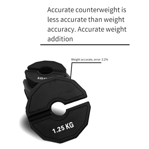 Gymnase Micro-Plates Dumbbell Fractional Weight Disc Rubber Fractional Weight Discs Add-On Change Noir 0,5 kg – Image 4