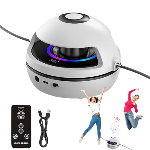 (-40%) Elektronisches Springseil,Intelligente Springseilmaschine, Smart Jump Rope Machine, Elektronische Springseil mit Fernbedienung,10 Geschwindigkeitsstufe,Bluetooth Musik für Erwachsene(Weiß)