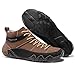 FLYLAND Men's Casual Leather Sneakers Fashion Chukka Boots Lightweight Dress Boots Lace Up Walking Driving Shoes Brown 8.5